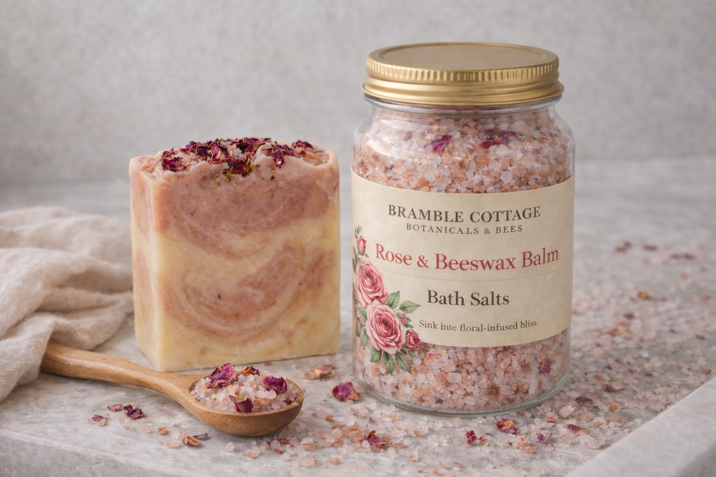 Rose & Beeswax Balm Bath Salts