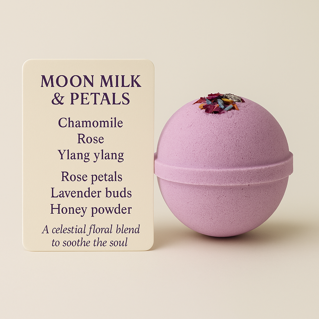 Honey Bath Bomb - Moon Milk & Petals