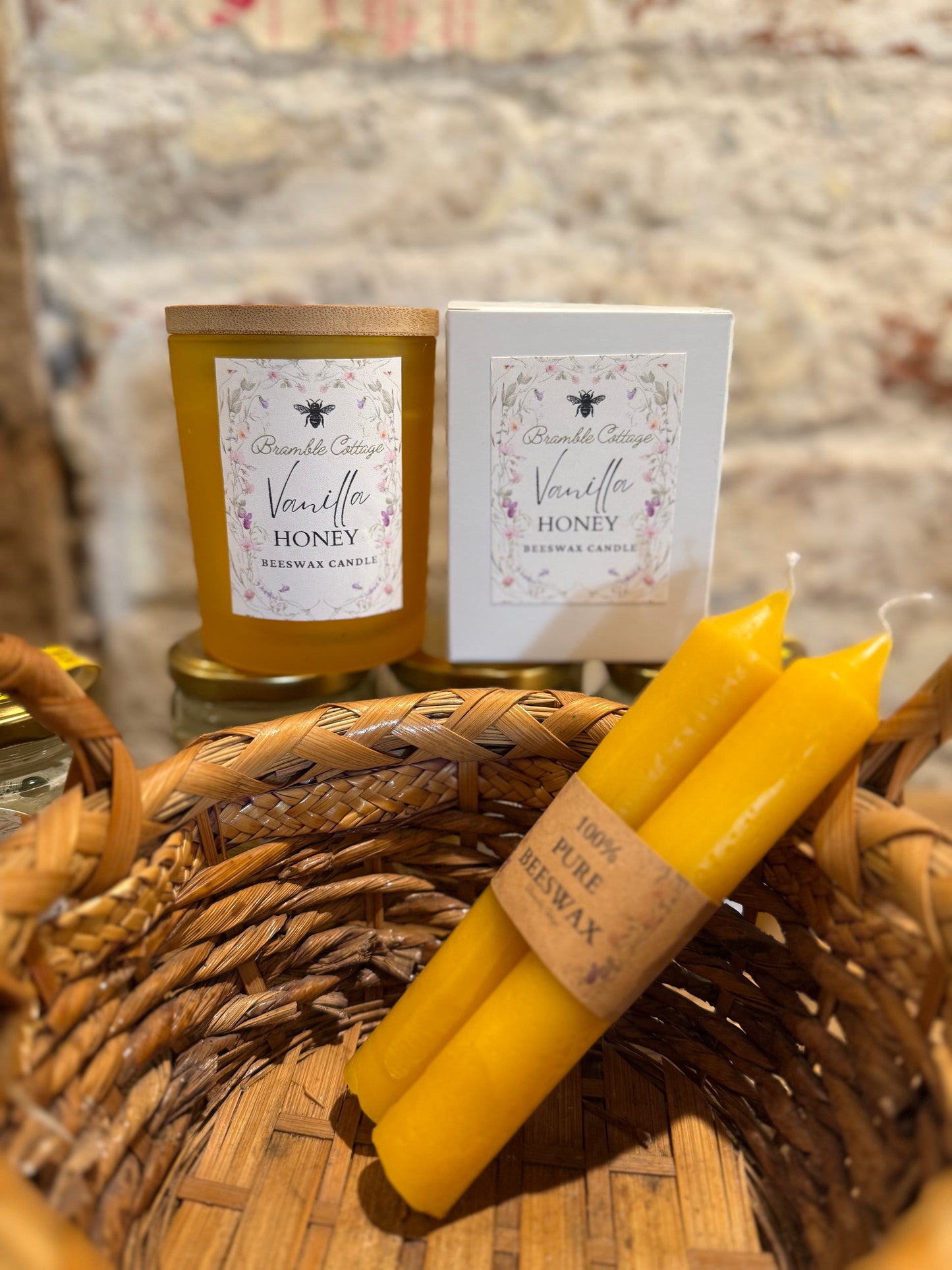 Vanilla Honey Scented Jar Candle