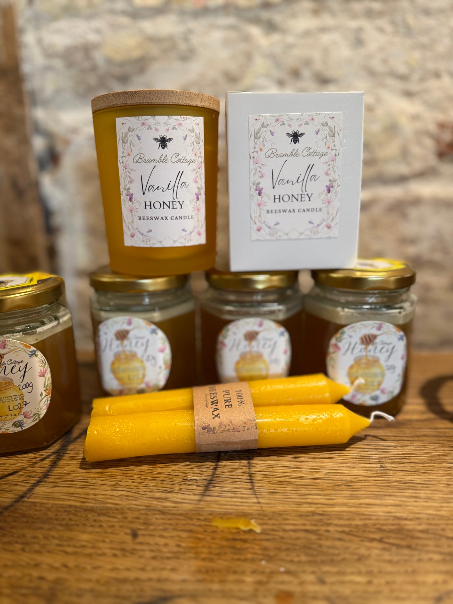 Vanilla Honey Scented Jar Candle