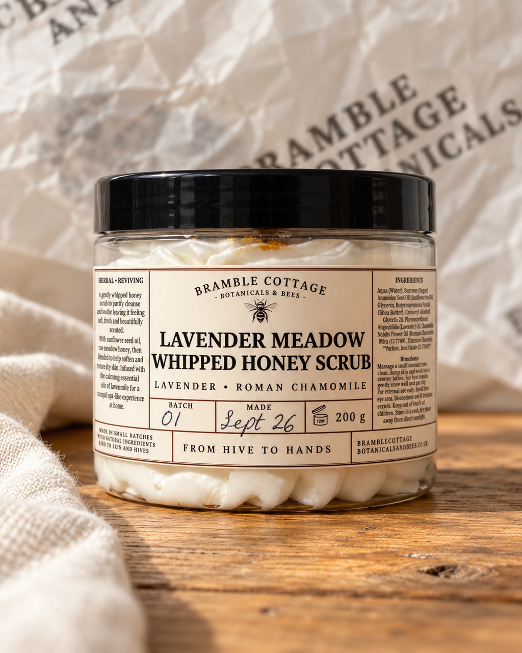 Lavender Meadow whipped soap by Bramble Cottage Botanicals & Bees