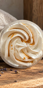 Lavender Meadow honey whipped sugar scrub by Bramble Cottage Botanicals & Bees