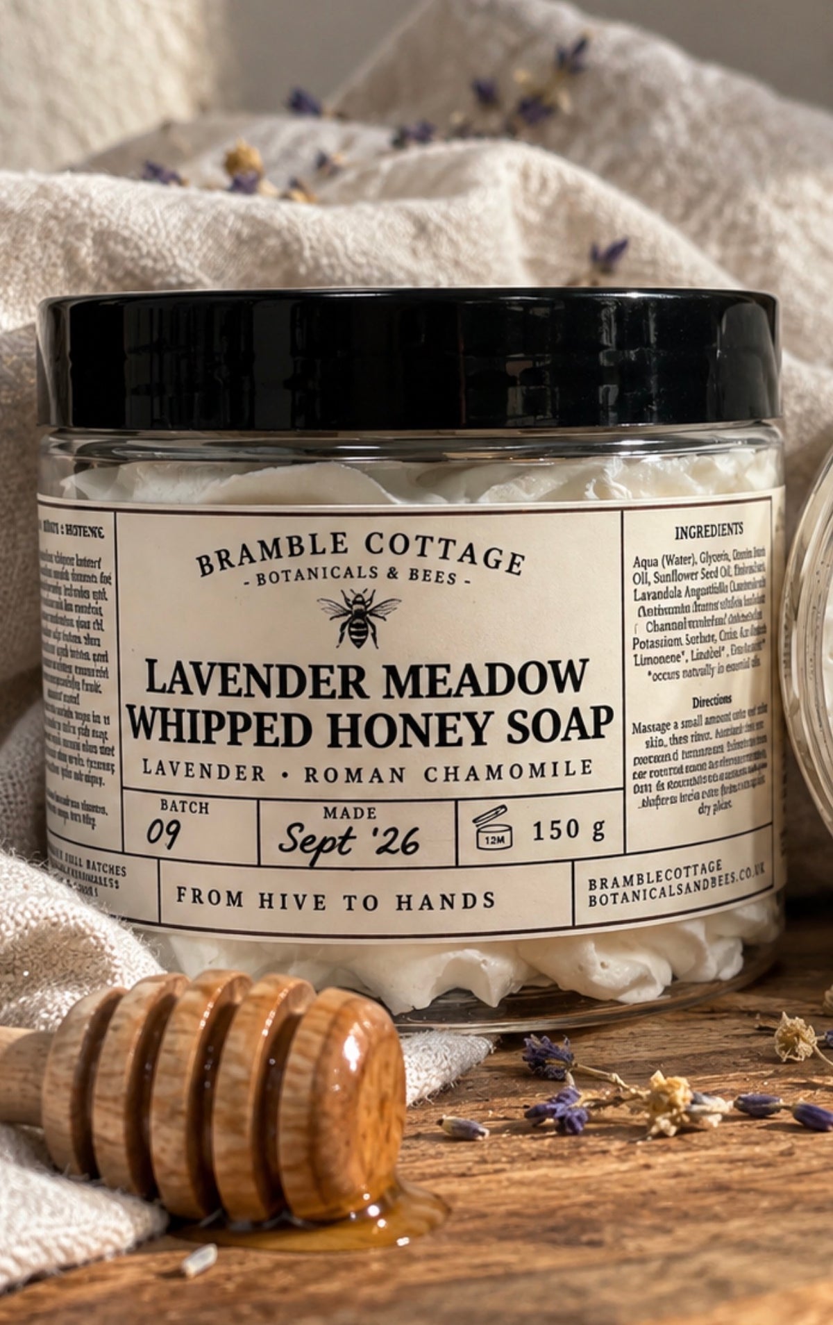 Lavender Meadow whipped soap by Bramble Cottage Botanicals & Bees