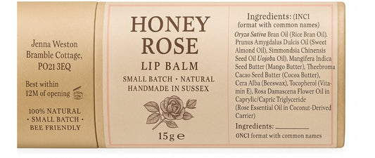 Honey Rose Lip Balm 15g Stick Balm