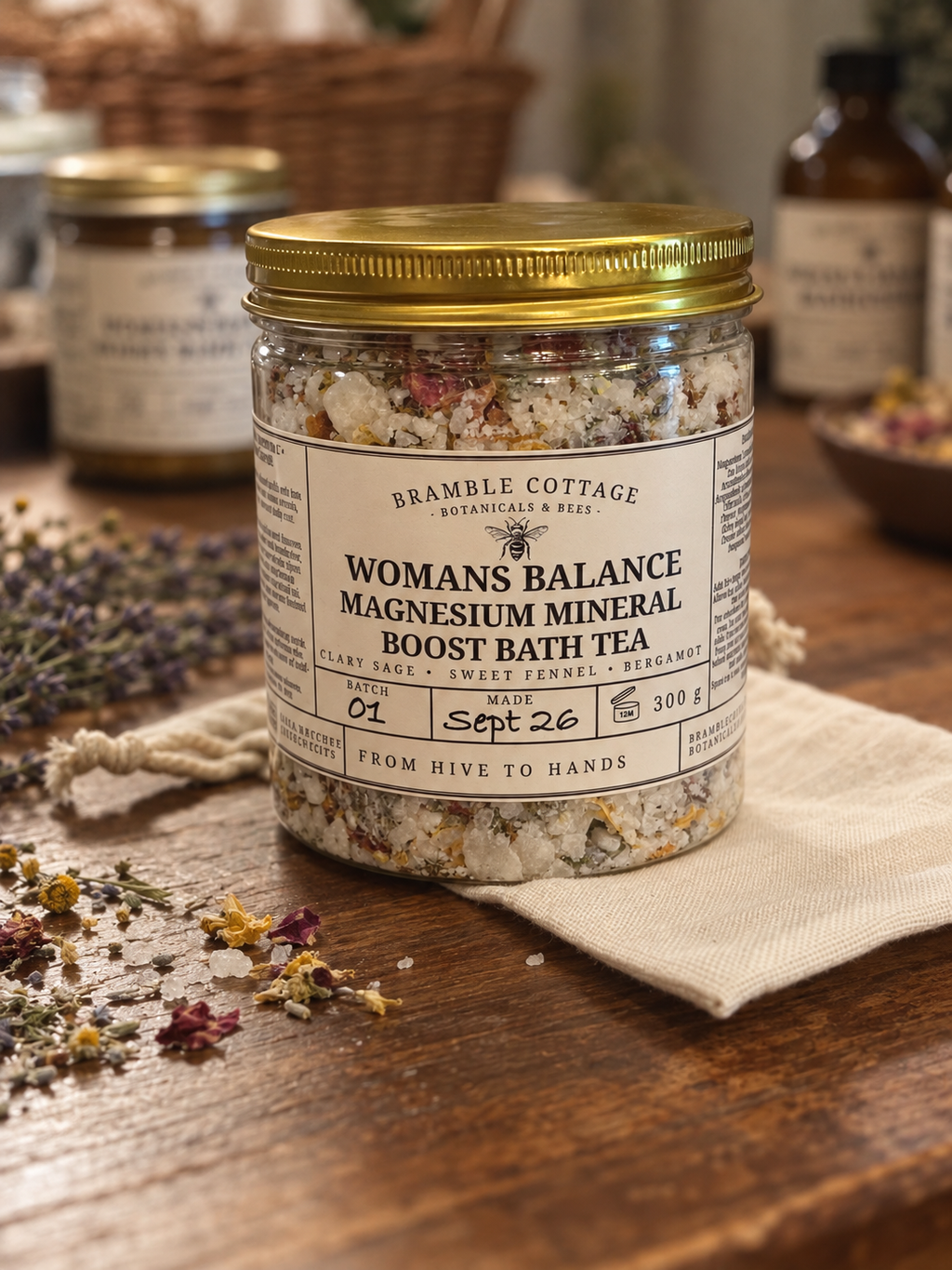 Woman’s Balance Magnesium Mineral Boost Bath Tea