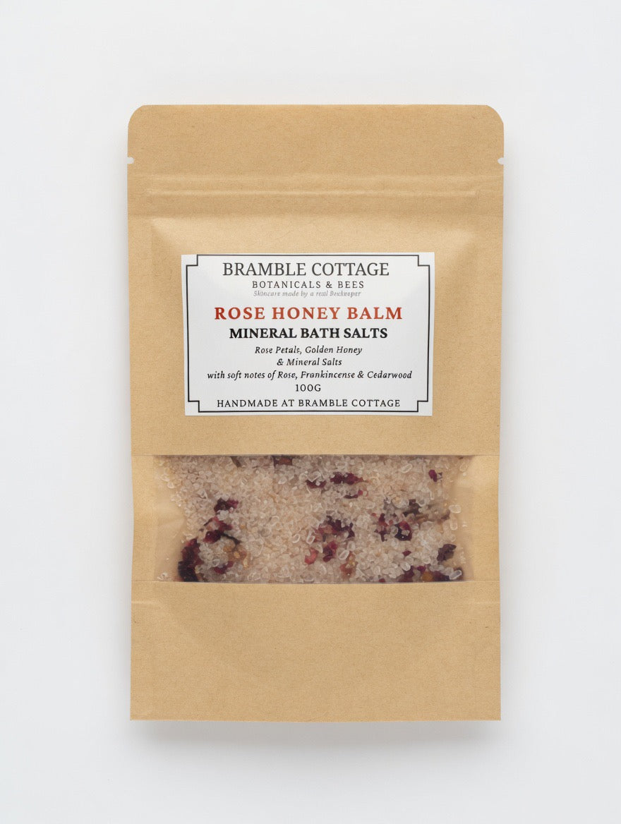 Bee Beautiful Rose Honey Balm Mineral Bath Soak