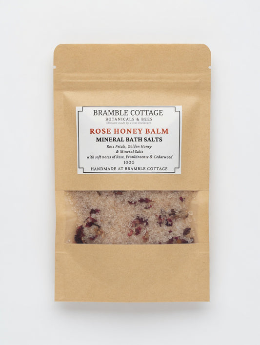 Bee Beautiful Rose Honey Balm Mineral Bath Soak